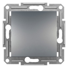 1-клавішний прохідний вимикач Schneider Electric Asfora Сталь (EPH0400162)