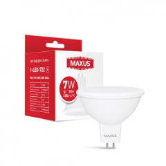 Лампа світлодіодна MAXUS MR16 7W 4100K 220V GU5.3 (1-LED-722)