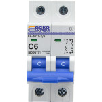 Автоматический выключатель АСКО-УКРЕМ ВА-2017 2p 6А тип C 6кА (A0010170010)