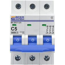 Автоматичний вимикач АСКО-УКРЕМ ВА-2017 3p 5А тип C 6кА (A0010170042)