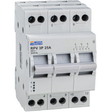 Ручной переключатель ввода (1-0-2) Аско-Укрем RPV 3P 25A (A0010220008)