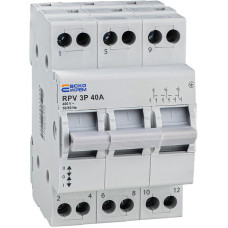 Ручний перемикач вводу (І-0-ІІ) RPV 3P 40A АСКО