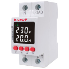 Реле контролю напруги та струму однофазне E.Next e.control.vc32 32А з індикацією (p0690028)
