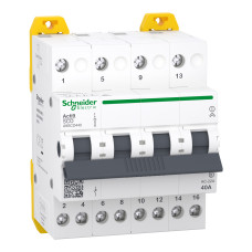 Переключатель 3-х позиционный Schneider Electric iSSW Acti9 4P 40A 400/415В 1-0-2 (A9SCO440)