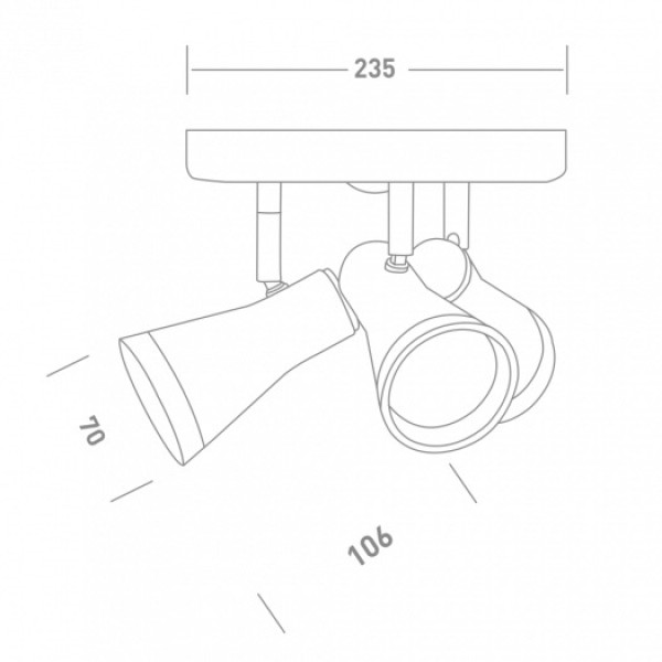 Спотовий світильник MAXUS MSL-02R 3x4W 4100K (3-MSL-21241-RW)