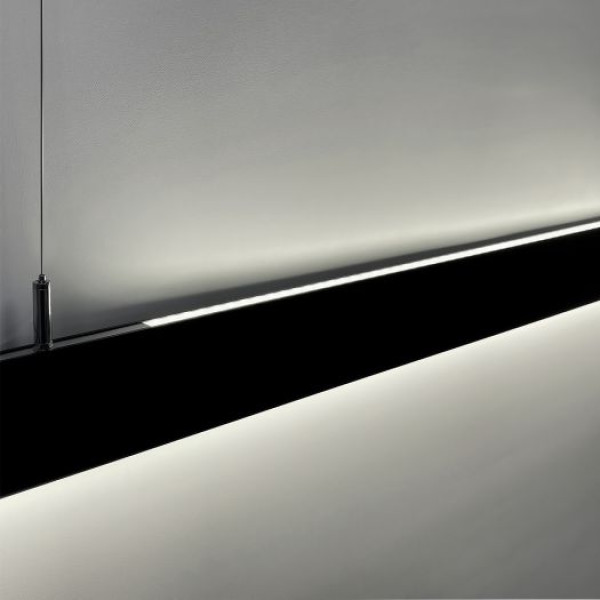 Подвесной светильник светодиодный линейный Maxus assistance Line Slim Pro 30W 4000К 900mm 140B UpDown Black (MASL-30-84-09UDC-BL)