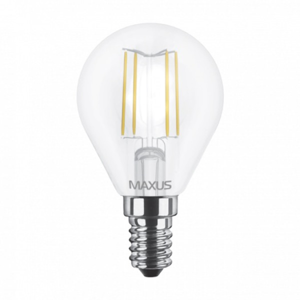 Лампа світлодіодна філаментна MAXUS G45 4W 4100K 220V E14 (1-LED-548)