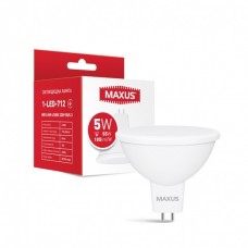 Лампа светодиодная MAXUS MR16 5W 4100K 220V GU5.3 (1-LED-712)