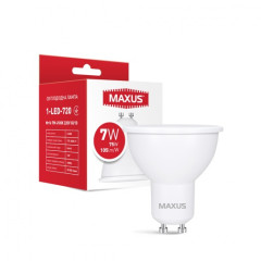 Лампа світлодіодна MAXUS MR16 7W 4100K 220V GU10 (1-LED-720)
