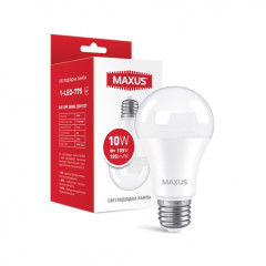 Лампа світлодіодна MAXUS A60 10W 3000K 220V E27 (1-LED-775)