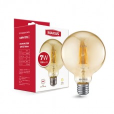 Лампа светодиодная филаментная MAXUS G95 FM 7W 2700K 220V E27 Golden (1-MFM-7095)