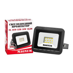 Прожектор світлодіодний MAGNUM FL ECO LED 10Вт slim 6500К IP65 (90011658)