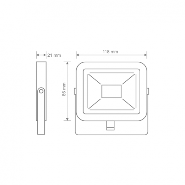 Прожектор світлодіодний MAXUS FL-01 10W 5000K (1-MFL-01-1050)