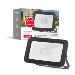Прожектор світлодіодний MAXUS FL-01 20W 5000K (1-MFL-01-2050)