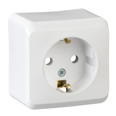 Розетка одинарна з з/к Schneider Electric Prima біла (WDE001080)
