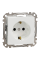 Розетка с заземлением Schneider Electric Sedna Design 16 А со шторками Белый (SDD111022)