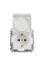 Розетка с заземлением Schneider Electric Sedna Design 16 А со шторками Белый (SDD111024)