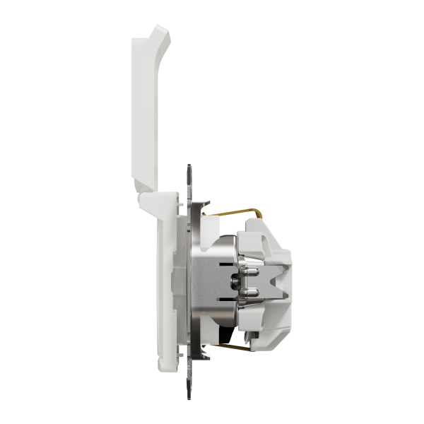 Розетка с заземлением Schneider Electric Sedna Design 16 А со шторками Белый (SDD111024)