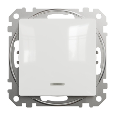 Выключатель одноклавишный Schneider Electric Sedna Design 10 А Белый (SDD111101L)