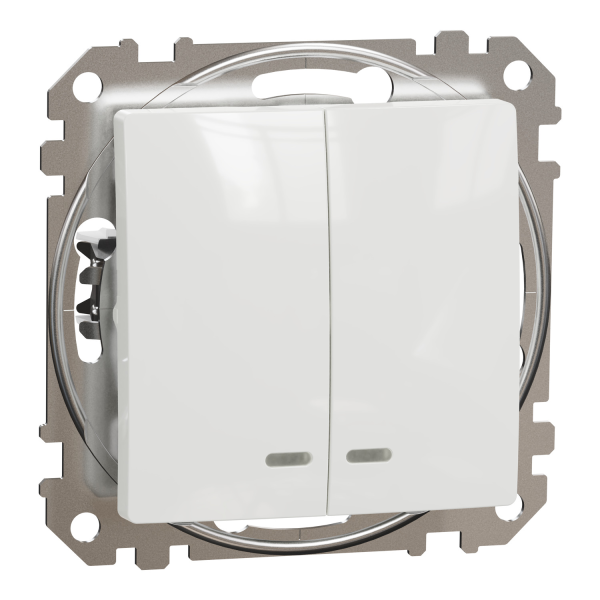 Выключатель одноклавишный Schneider Electric Sedna Design 10 А Белый (SDD111105L)