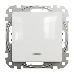 Перехресний вимикач з підсвіткою Schneider Electric Sedna Design 10 А Білий (SDD111107L)