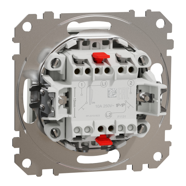 Двойная кнопка звонка Schneider Electric Sedna Design 10 А Белый (SDD111118)