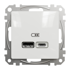 USB-розетка A+C Schneider Electric Sedna Design 12 Вт Білий (SDD111402)