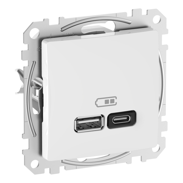 USB-розетка A+C Schneider Electric Sedna Design 45 Вт Белый (SDD111404)