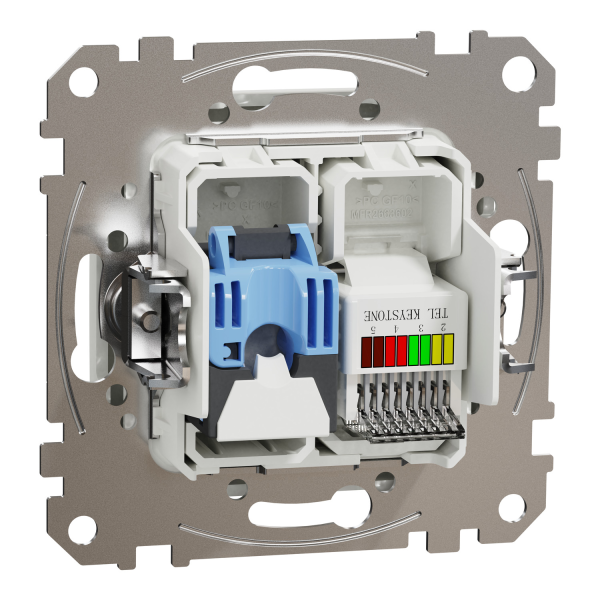 Телекомунікаційна розетка RJ45+RJ11 Schneider Electric Sedna Design Білий (SDD111468)