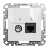 TV+RJ45 розетка Schneider Electric Sedna Design Білий (SDD111469T)