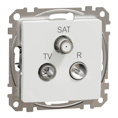 TV/SAT/R розетка Schneider Electric Sedna Design кінцева Білий (SDD111481)
