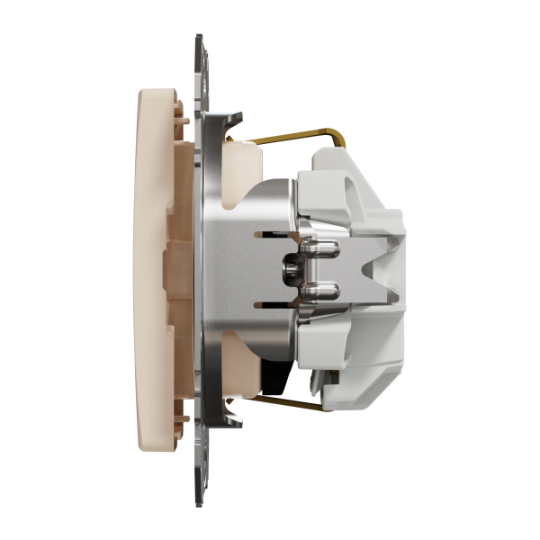 Розетка із заземленням Schneider Electric Sedna Design 16 А зі шторками Бежевий (SDD112022)