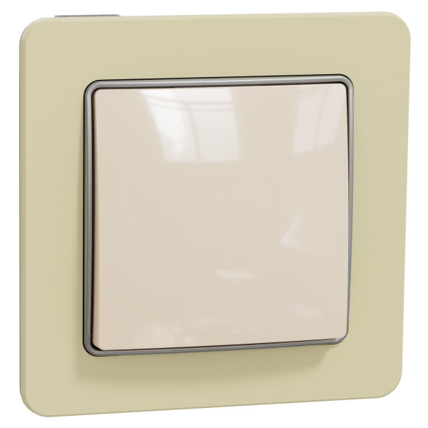 Вимикач одноклавішний Schneider Electric Sedna Design 10 А Бежевий (SDD112101)