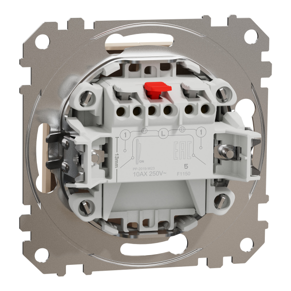 Выключатель одноклавишный Schneider Electric Sedna Design 10 А Бежевый (SDD112105)