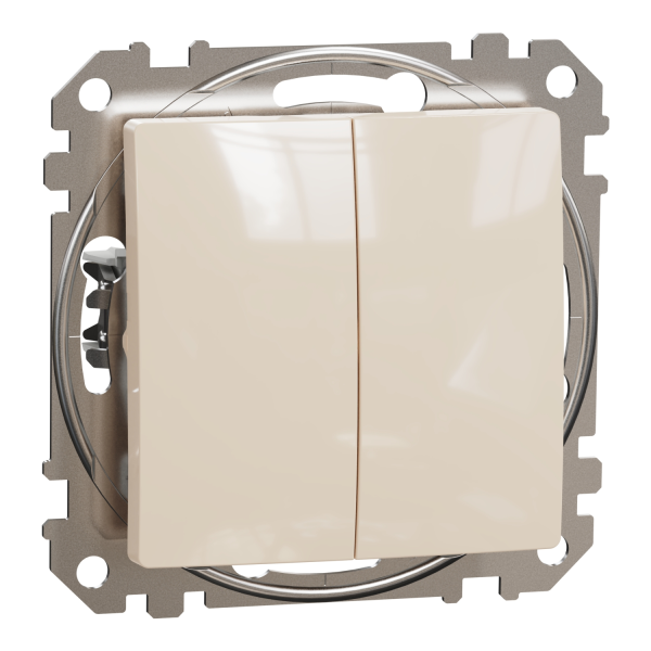 Выключатель одноклавишный Schneider Electric Sedna Design 10 А Бежевый (SDD112105)