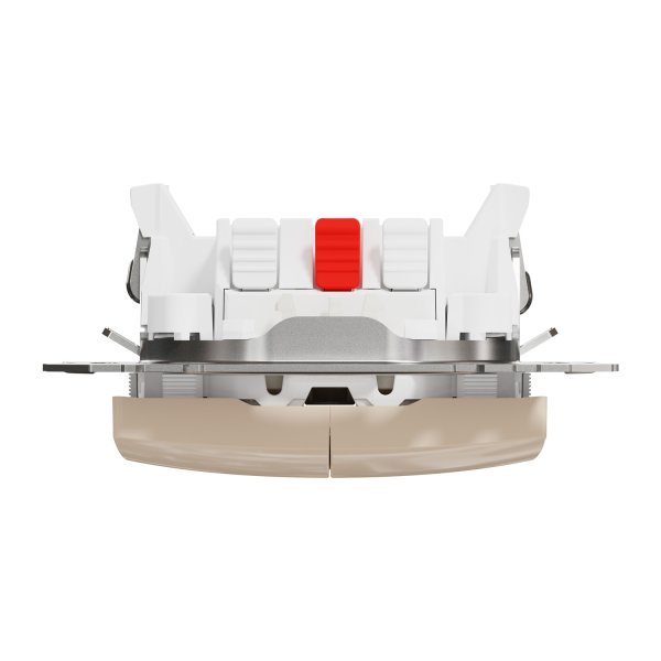 Вимикач двоклавішний з підсвічуванням Schneider Electric Sedna Design 10 А Бежевий (SDD112105L)