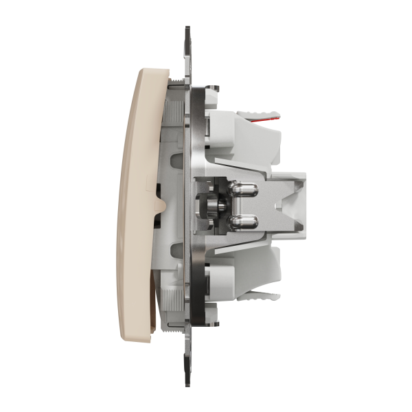 Выключатель одноклавишный проходной Schneider Electric Sedna Design 10 А Бежевый (SDD112106)