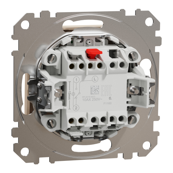 Выключатель одноклавишный проходной Schneider Electric Sedna Design 10 А Бежевый (SDD112106L)