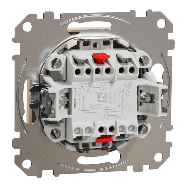 Вимикач одноклавішний перехресний Schneider Electric Sedna Design 10 А Бежевий (SDD112107)