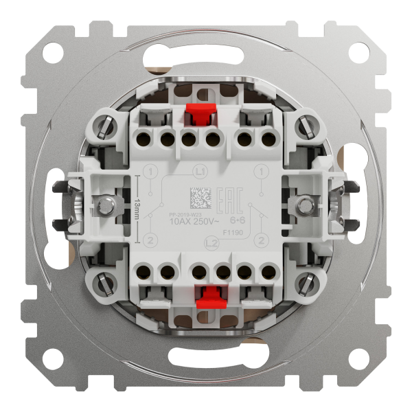 Выключатель двухклавишный проходной Schneider Electric Sedna Design 10 А Бежевый (SDD112108)
