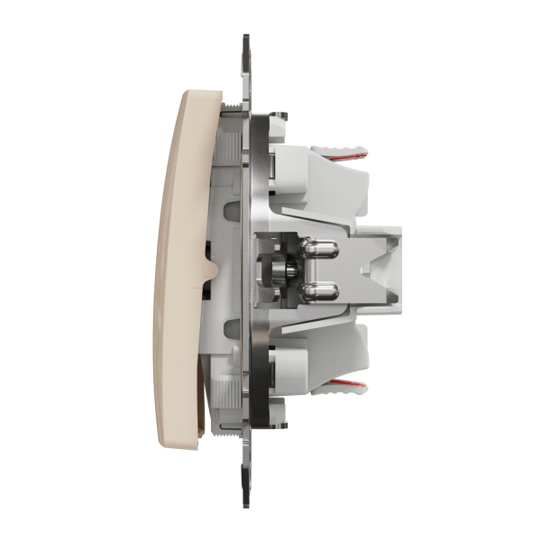 Выключатель двухклавишный проходной Schneider Electric Sedna Design 10 А Бежевый (SDD112108)