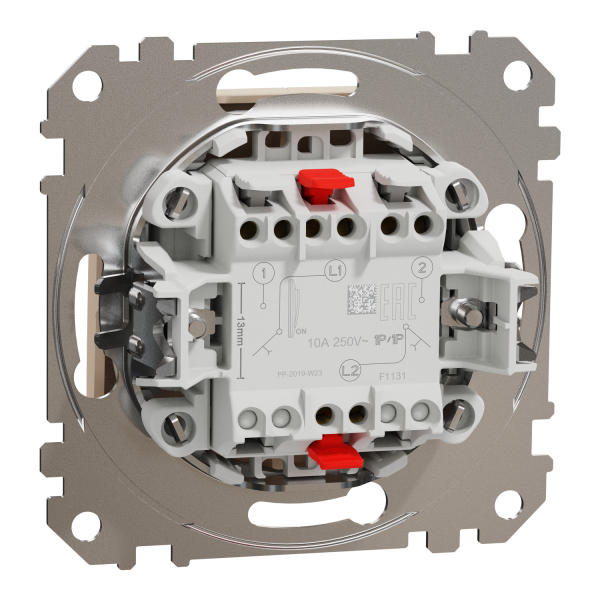 Двойная кнопка звонка Schneider Electric Sedna Design 10 А Бежевый (SDD112118)