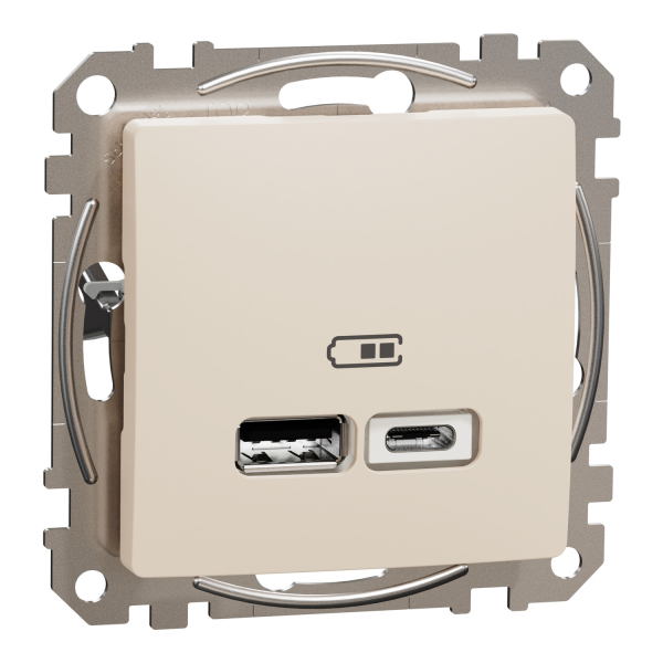 USB-розетка A+C Schneider Electric Sedna Design 12 Вт Бежевий (SDD112402)