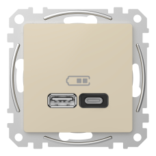USB-розетка A+C Schneider Electric Sedna Design 45 Вт Бежевый (SDD112404)