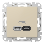 USB-розетка A+C Schneider Electric Sedna Design 3 А 45 Вт Бежевий (SDD112404)