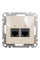 Компьютерная розетка RJ45 Cat5 UTP Schneider Electric Sedna Design 2-постовая Бежевый (SDD112452)