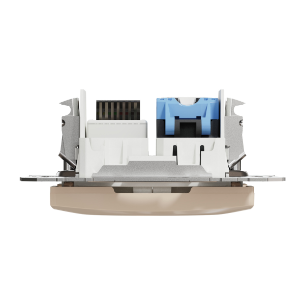 Телекоммуникационная розетка RJ45+RJ11 Schneider Electric Sedna Design Бежевый (SDD112468)