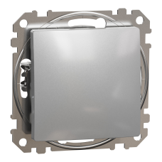 Выключатель одноклавишный Schneider Electric Sedna Design 10 А Алюминий (SDD113101)