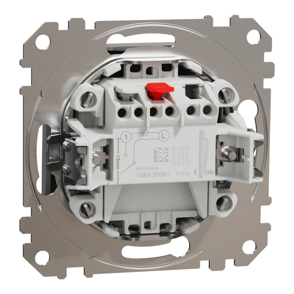 Выключатель одноклавишный Schneider Electric Sedna Design 10 А Алюминий (SDD113101)