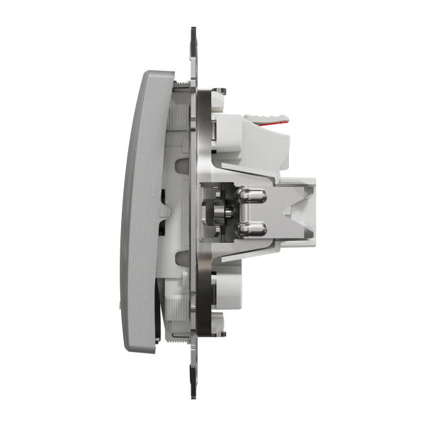 Вимикач одноклавішний Schneider Electric Sedna Design 10 А Матовий алюміній (SDD113101L)